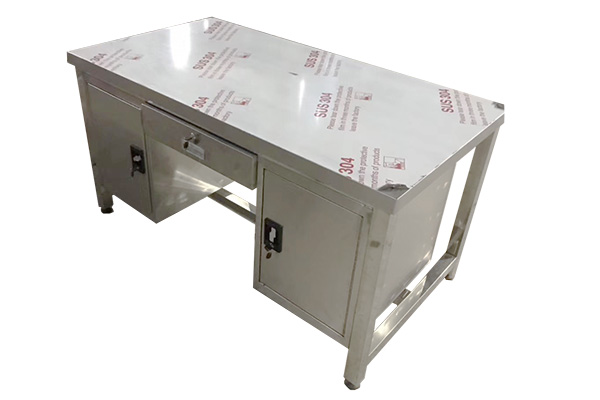 304不锈钢双柜重型工作桌